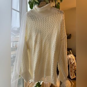 Asos Cream Cowl Neck Knit Sweater Size 10, For That Oversized Comfy Look